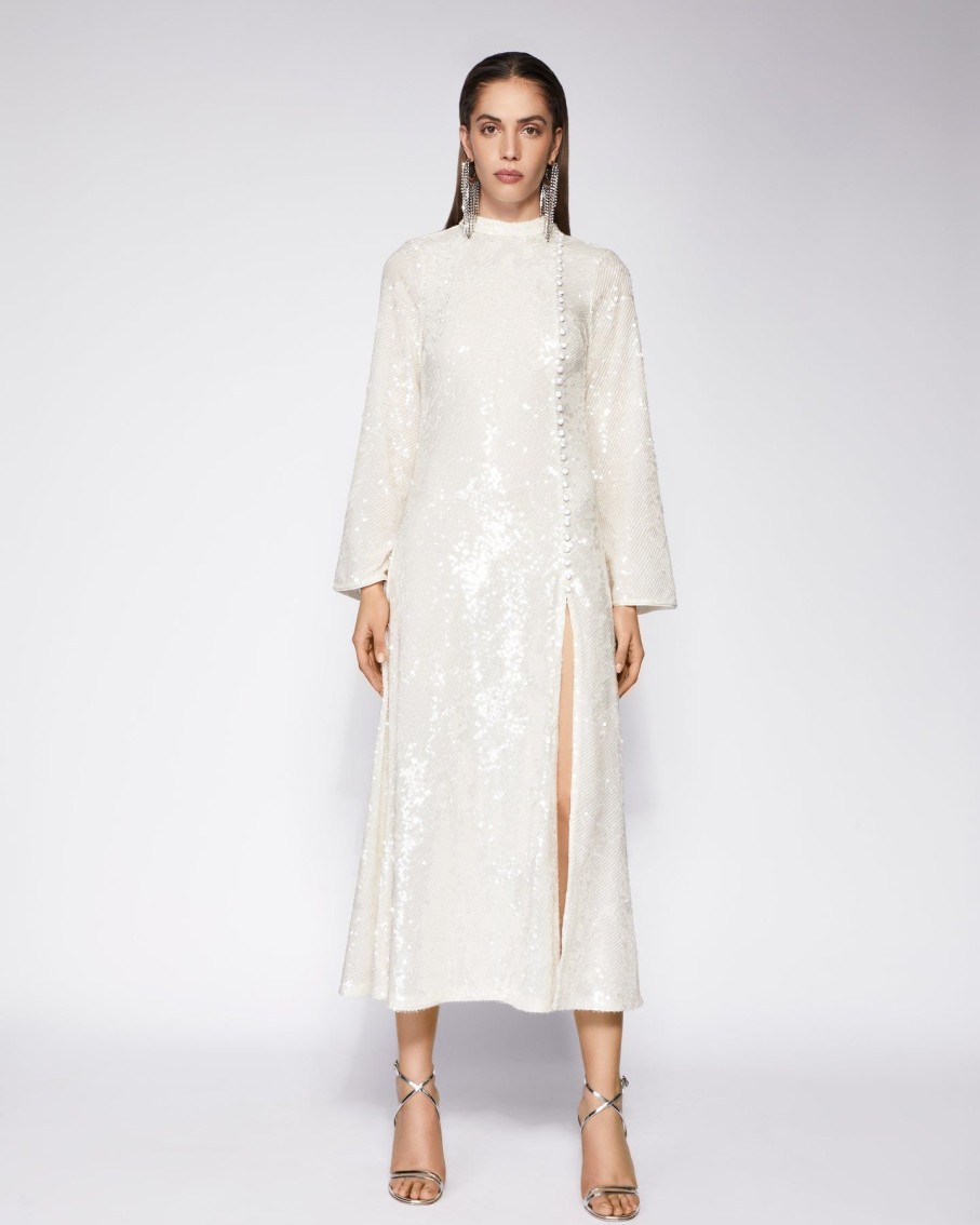 Women Ilta Dresses | Lena Ivory Midi Dress