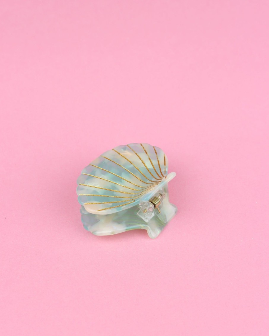 Women 227 Hair Accessories | Sky Blue Shell Hairclip