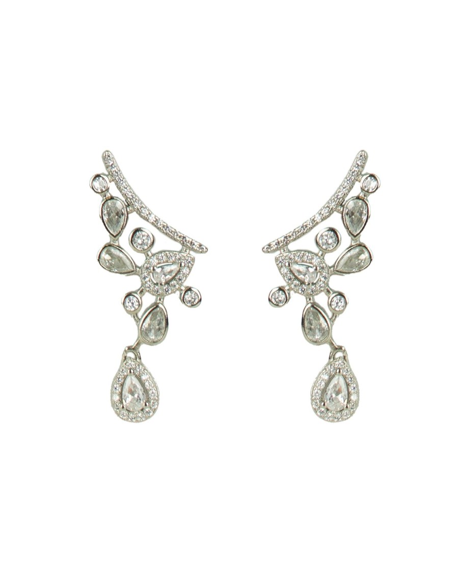 Women 227 Earrings | Crystal Drop Ear Climber Earrings