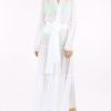 Women Karla Vivian Dresses | Off White Flowy Long Shirt Cover-Up