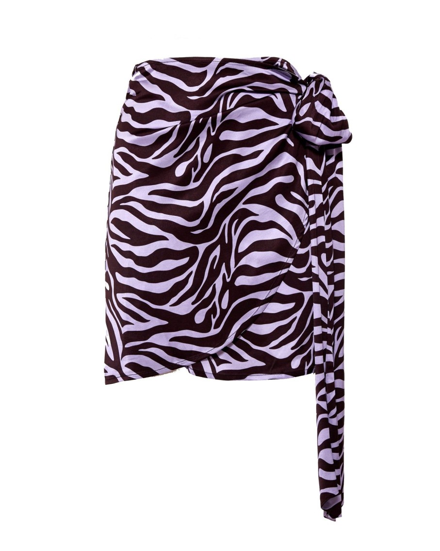 Women Andamane Skirts | Camilla Zebra Wrap Mini Skirt