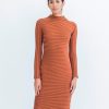 Women Hera Concept Dresses | Copper Knitted Midi Dress