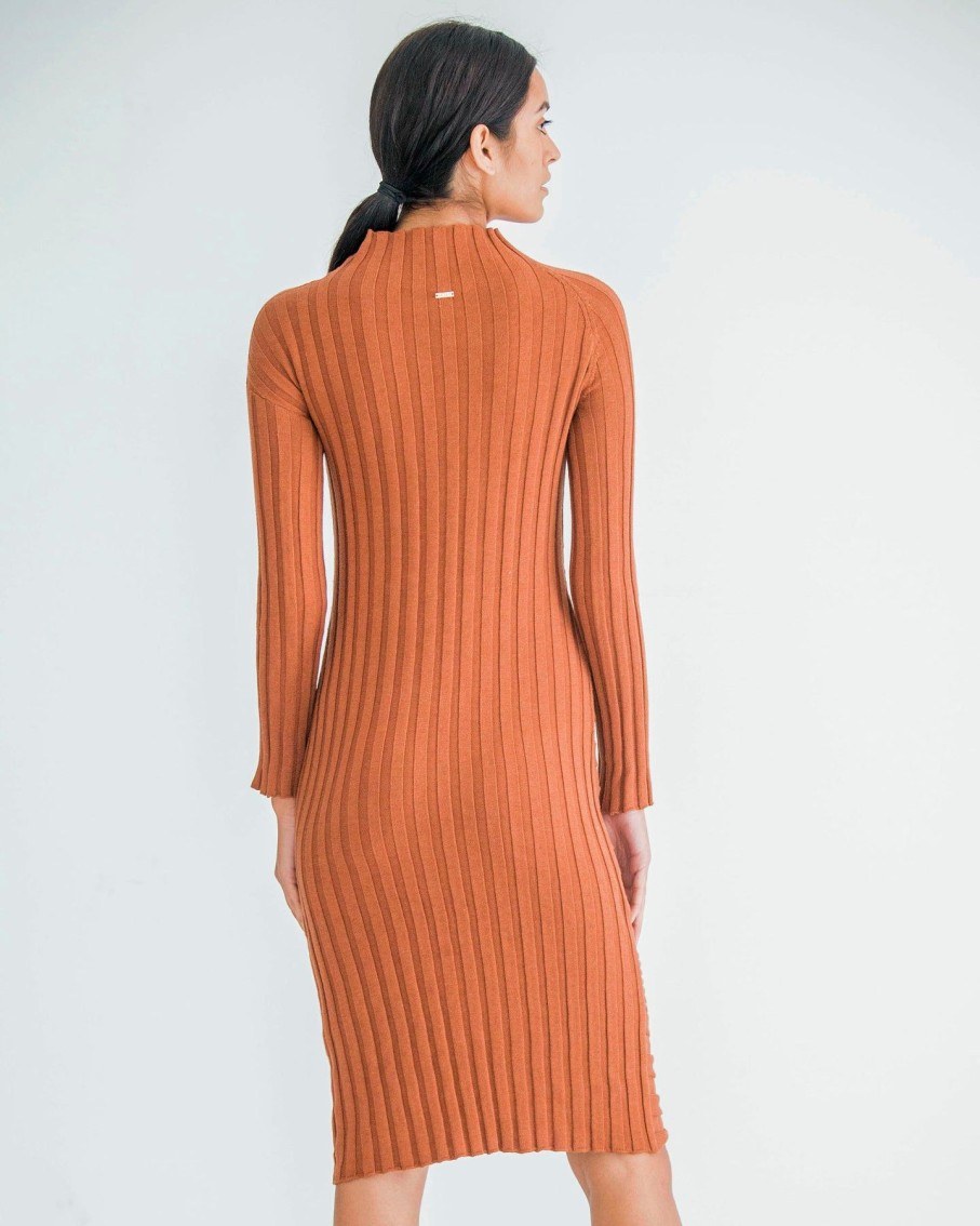 Women Hera Concept Dresses | Copper Knitted Midi Dress