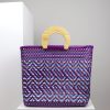 Women BLAIZ Mexico Beach Bags | Yesenia Wooden Handle Woven Tote