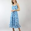 Women Skazi Dresses | Blue Abstract Print Summer Dress