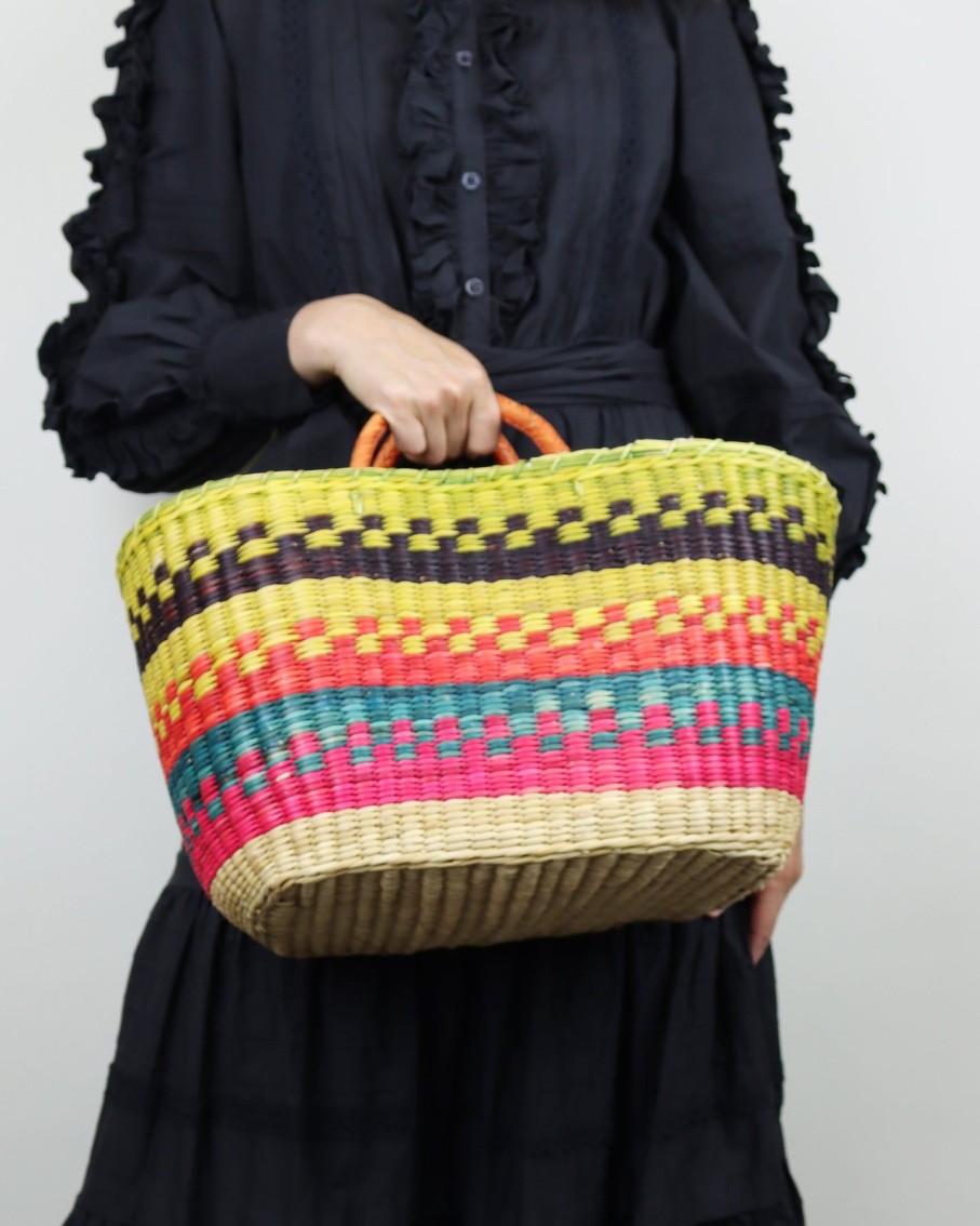 Women 227 Beach Bags | Joanna Multi Colour Raffia Basket Bag