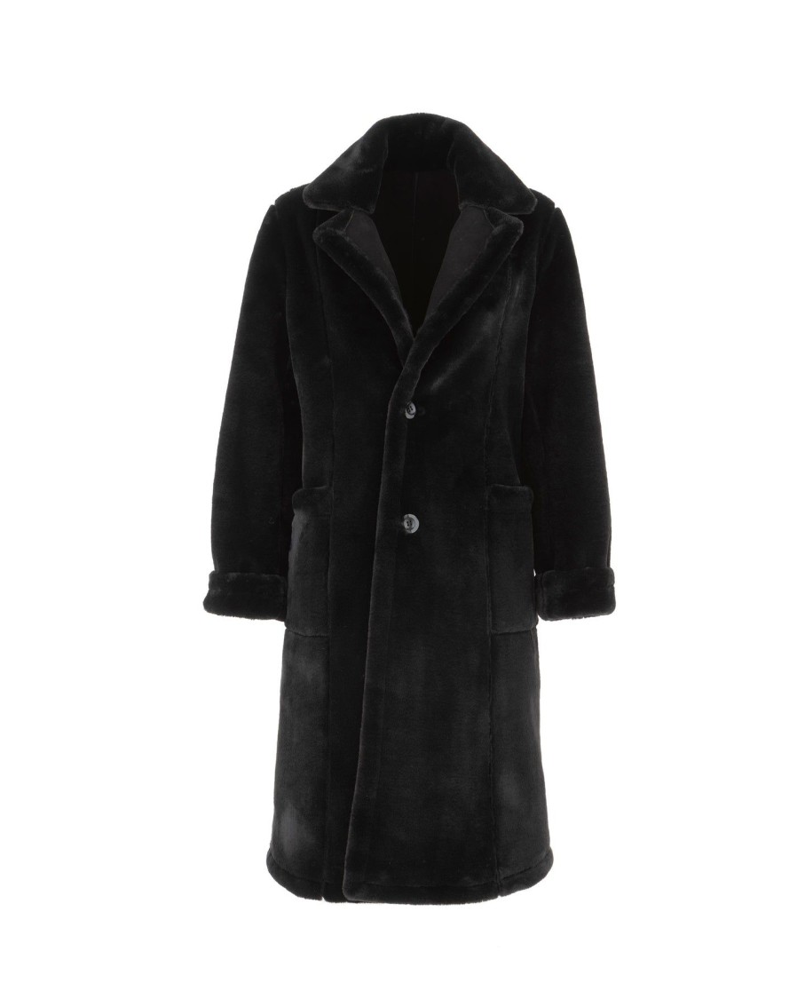 Women Arara for BLAIZ Coats & Jackets | Black Reversible Faux Shearling Coat