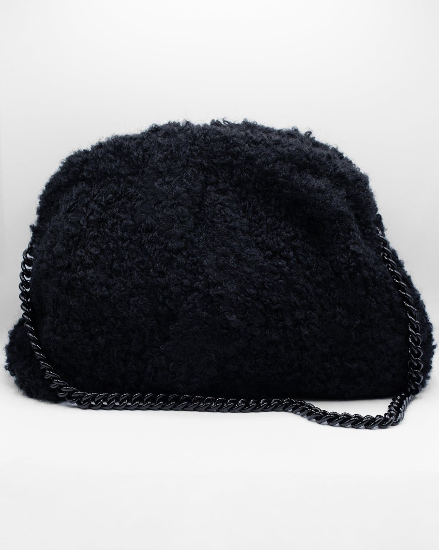 Women Maria La Rosa Clutches | Game Boucle Braid Black Clutch Bag