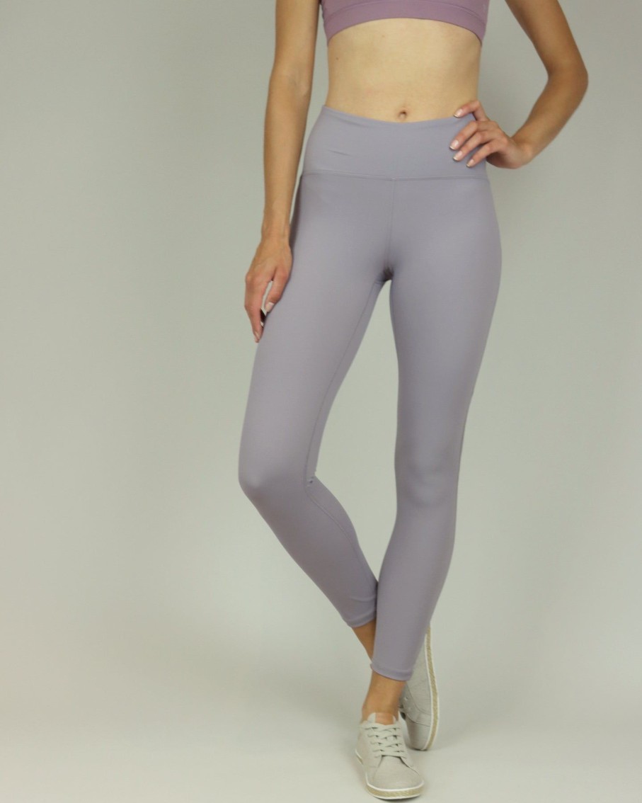 Women BLAIZ Activewear Activewear | Mauve Mesh High-Waisted Leggings