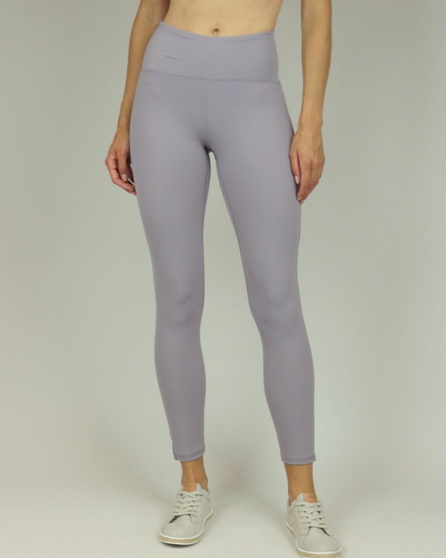 Women BLAIZ Activewear Activewear | Mauve Mesh High-Waisted Leggings