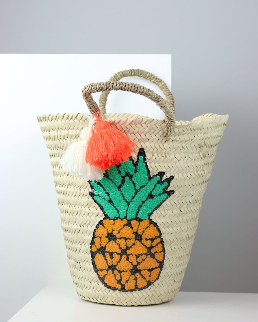 Women 227 Beach Bags | Pineapple Basket Bag