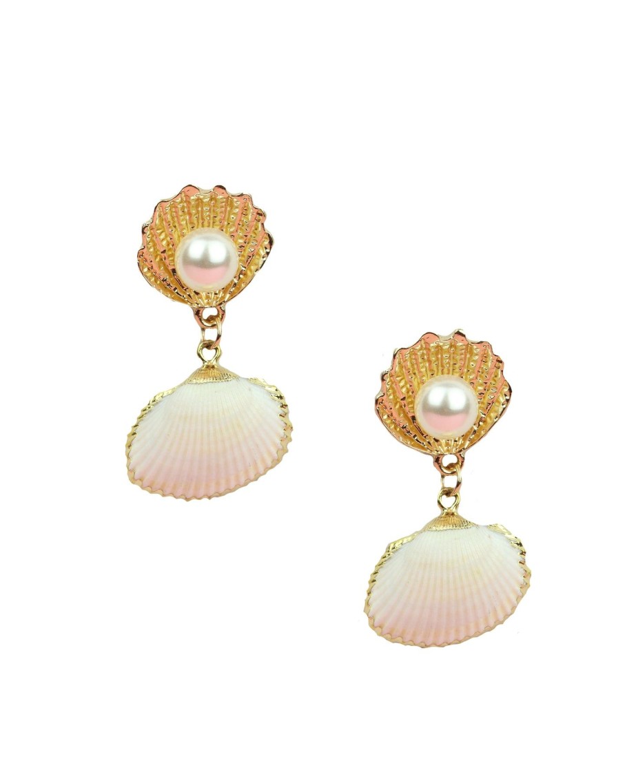 Women 227 Earrings | Pearl White Shell Earrings