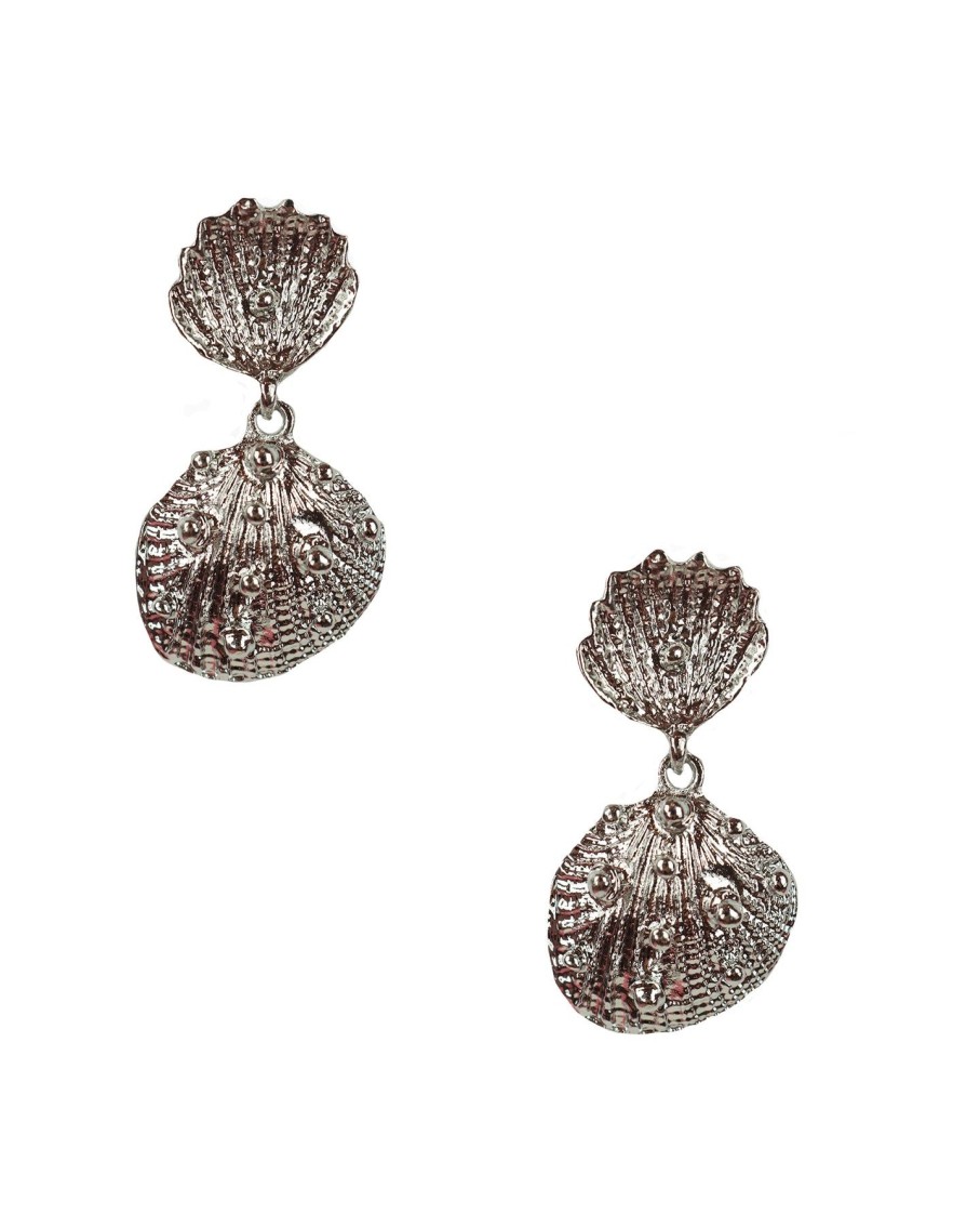 Women 227 Earrings | Silver Shell Earrings