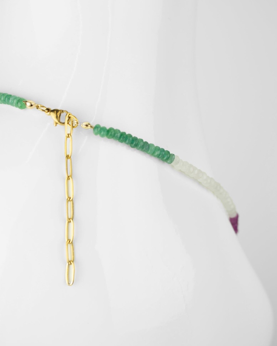 Women 227 Necklaces | Mila Multi Coloured Stones Necklace