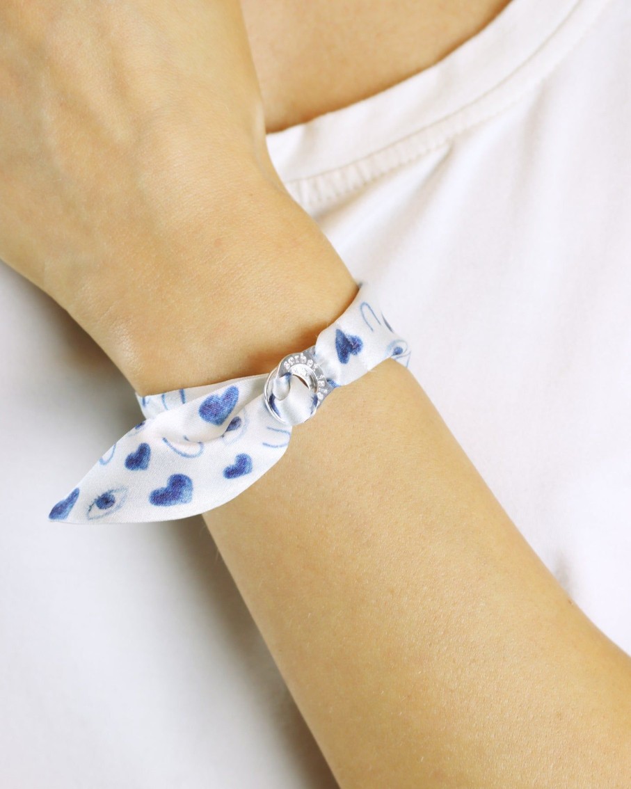 Women Island Bracelets | Eye Love U Printed Silk Bracelet