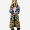 Women On Blue Jumpers & Cardigans | Two-Tone Cheetah Print Cardigan