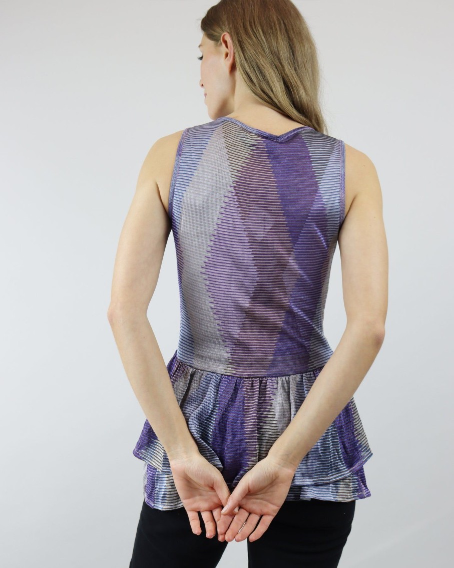 Women Cecilia Prado Tops & T-Shirts | Purple Disco Ruffle Top