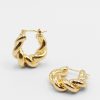 Women 227 Earrings | Hanna Gold Pretzel Hoop Earrings