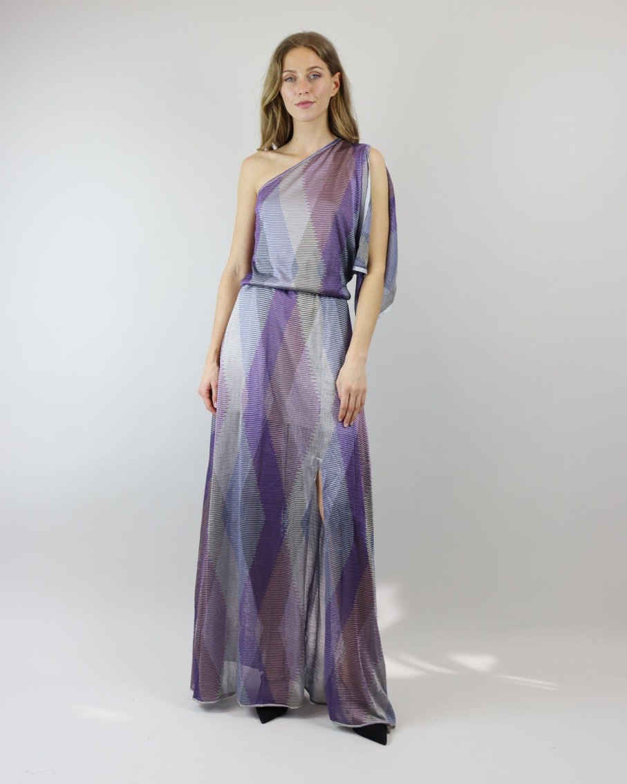 Women Cecilia Prado Dresses | Purple Disco Asymmetric Dress