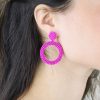 Women BLAIZ Earrings | Fuchsia Arara Beaded Hoop Earrings™