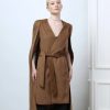 Women Hera Concept Coats & Jackets | Camel Hera Cape Belted Coat