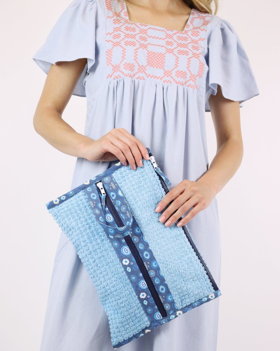 Women Blaiz Clutches | Aquamarine Onca Beach Clutch