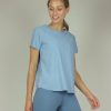 Women BLAIZ Activewear Activewear | Dusty Blue T-Shirt