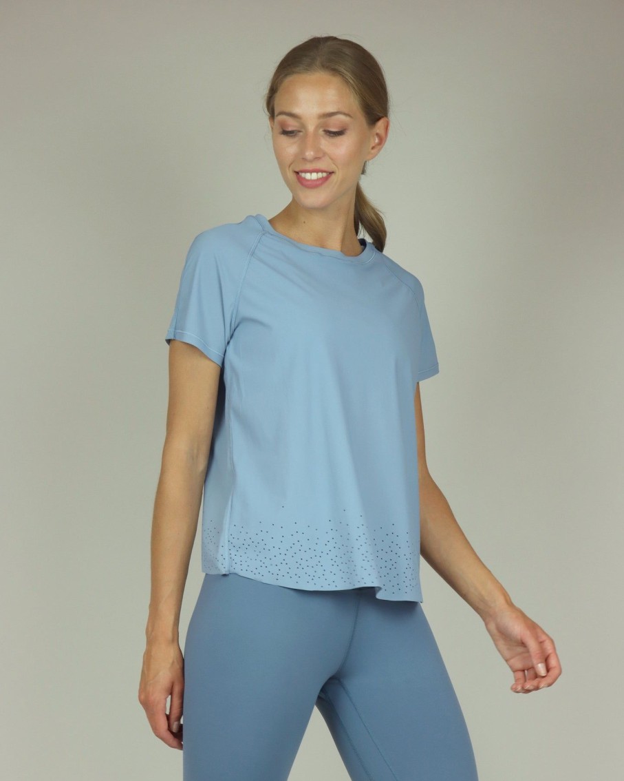 Women BLAIZ Activewear Activewear | Dusty Blue T-Shirt