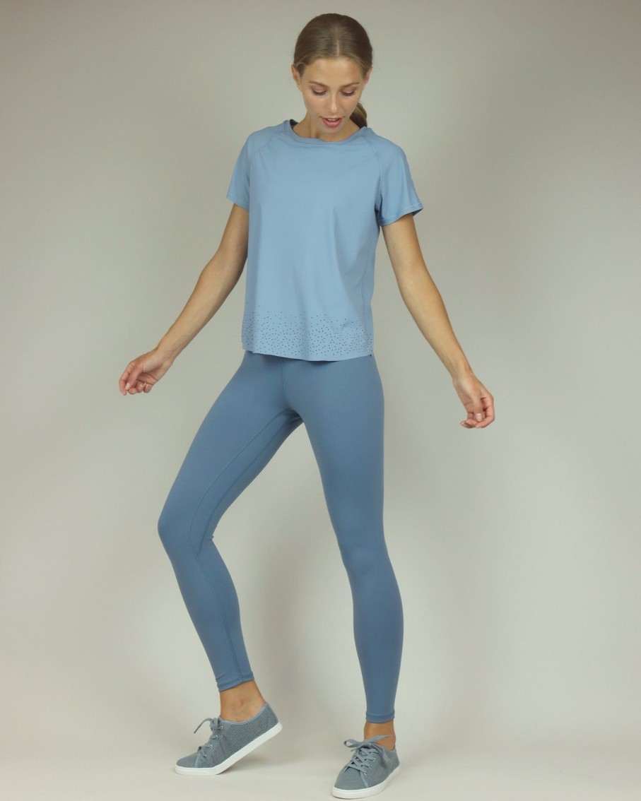 Women BLAIZ Activewear Activewear | Dusty Blue T-Shirt