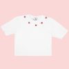 Women Arara for BLAIZ Tops & T-Shirts | I Heart You "Mini Me" Embellished White T-Shirt