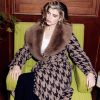 Women BLAIZ Coats & Jackets | Taupe Houndstooth Pattern Faux Fur Collar Coat