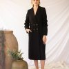 Women Loraine Holmes Coats & Jackets | Black Pandora Maxi Coat