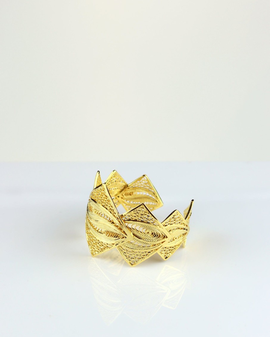 Women Ana Carolina Valencia Bracelets | Gold Farah Cuff Bracelet