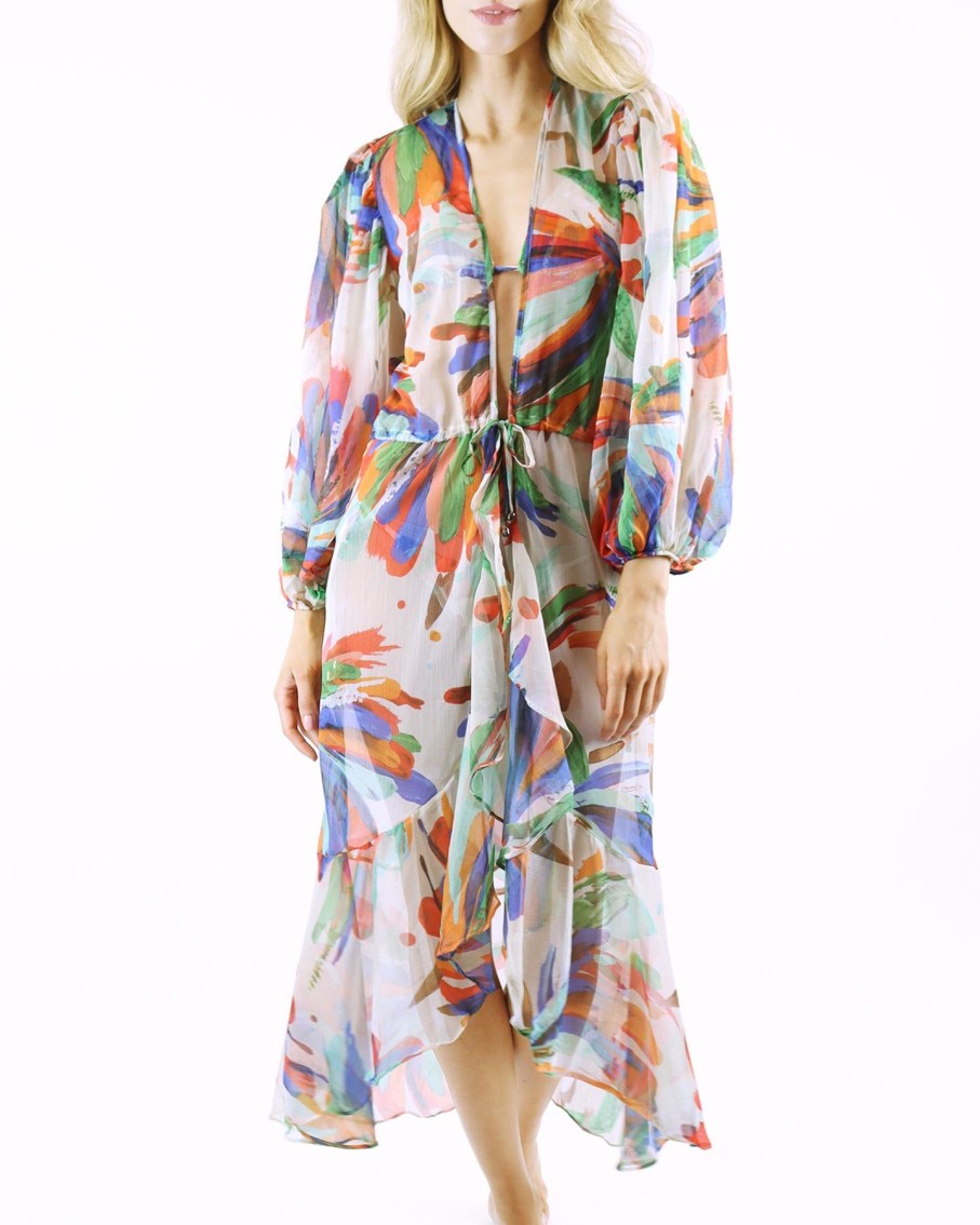 Women Karla Vivian Dresses | Rainbow Baiana Flowy Long Shirt Cover-Up