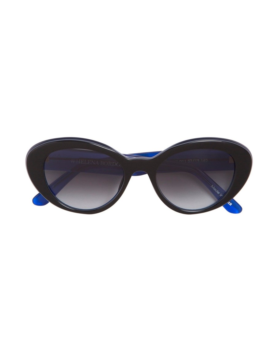 Women By Helena Bordon Sunglasses | Black & Blue Helena Sunglasses