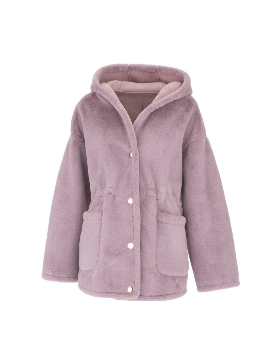 Women Arara for BLAIZ Coats & Jackets | Lilac Hooded Reversible Jacket