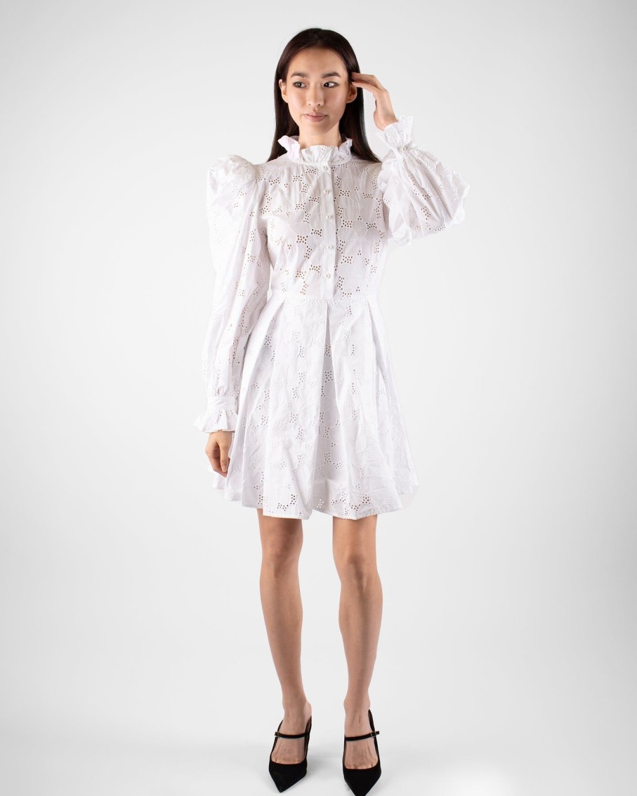 Women Custommade Dresses | Jennifer White Broderie Anglaise Dress