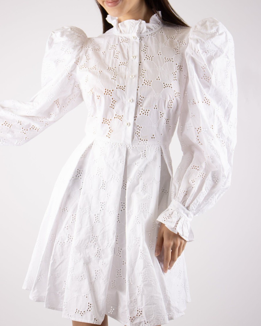 Women Custommade Dresses | Jennifer White Broderie Anglaise Dress