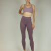 Women BLAIZ Activewear Activewear | Dusky Lavender High-Waisted Leggings