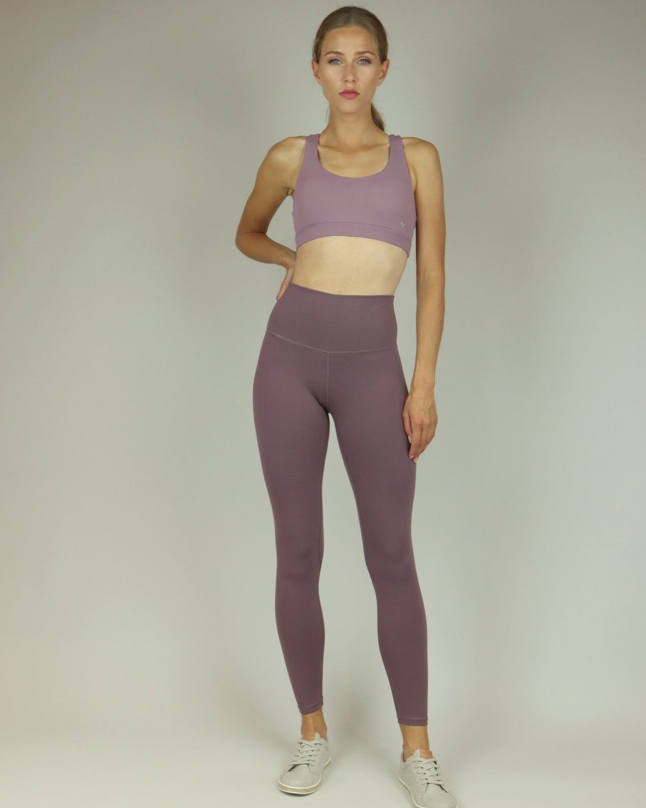 Women BLAIZ Activewear Activewear | Dusky Lavender High-Waisted Leggings