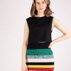 Women Animale Skirts | Multi Coloured Striped Ribbed Knit Mini Skirt