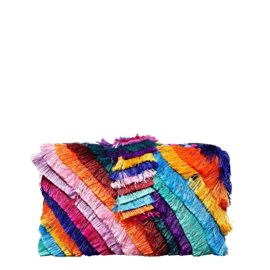 Women Simitri Clutches | Rainbow Frill Clutch