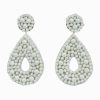 Women BLAIZ Earrings | White Beaded Teardrop Earrings™