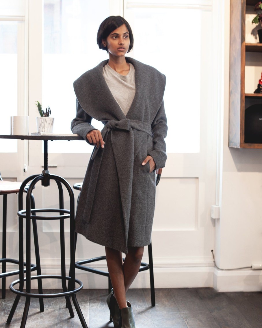 Women Hera Concept Coats & Jackets | Grey Sienna Alpaca Wool Coat