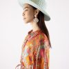 Women Blaiz Hats, Gloves & Scarves | Glenda Aqua Leather Band Paper Straw Hat