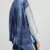 Women Izaak Azanei Jumpers & Cardigans | Grey Blue Print Silk Back Sweater