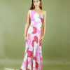 Women Skazi Dresses | Floral One Shoulder Cut Out Dress