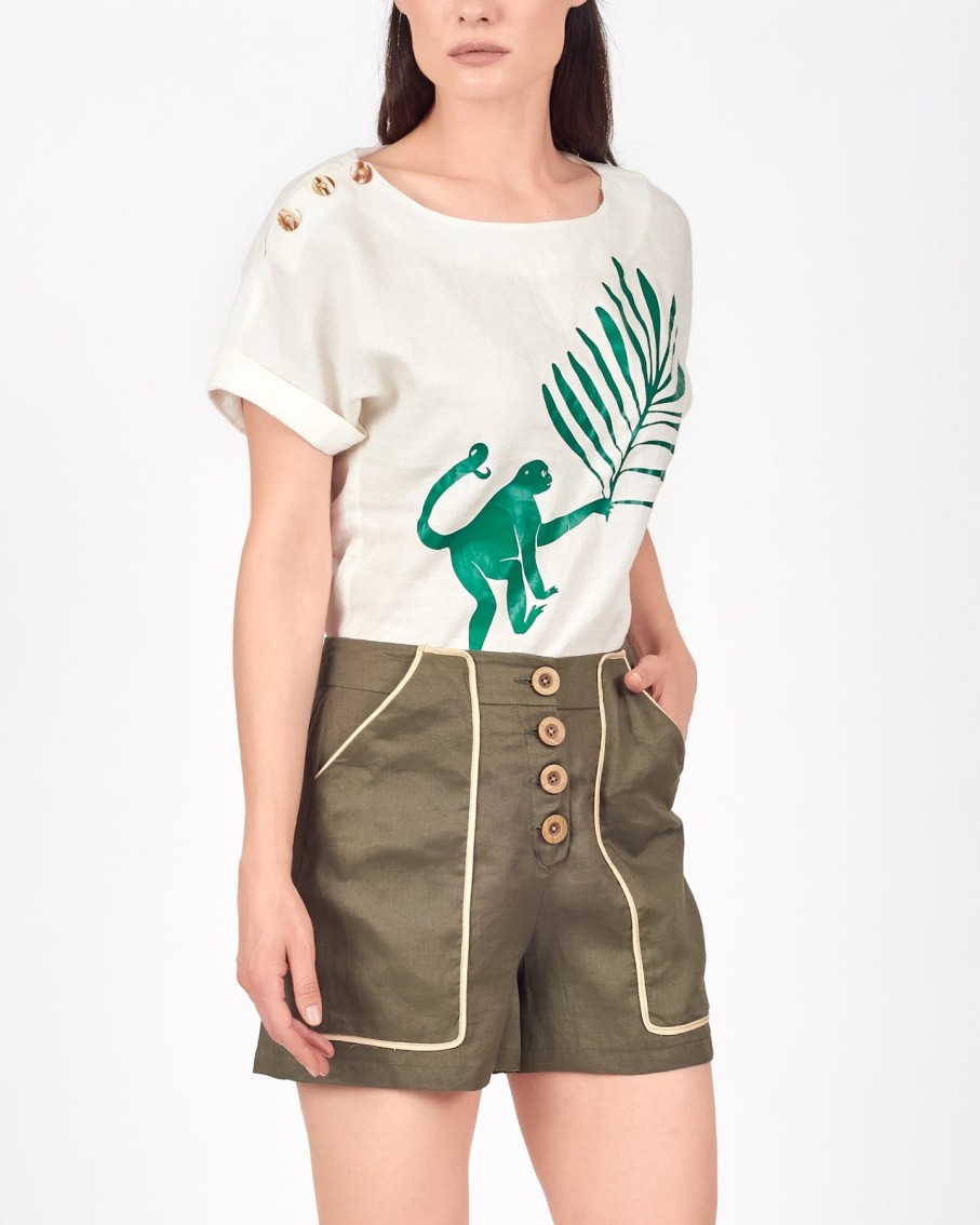 Women Azulu Shorts | Khaki Kigali Shorts