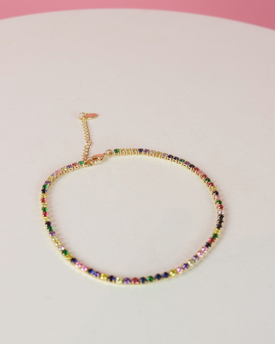 Women 227 Anklets | Rainbow Gem Anklet