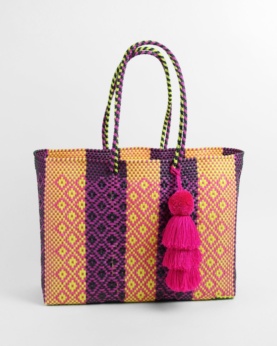 Women BLAIZ Mexico Totes | Paula Large Woven Tote Bag